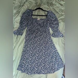 Blush Navy Floral Long Sleeve Dress